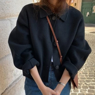 Fairy.store Cora Coat เสื้อโค้ททรงโปโล ผ้าวูล TS1951