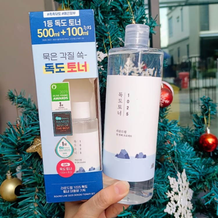 แท้จากเกาหลี Round Lab 1025 Dokdo Toner 500 ml. (Olive Young Special Set) โทนเนอร์อ่อนโยน ผิวแพ้ง่ายใช้ได้