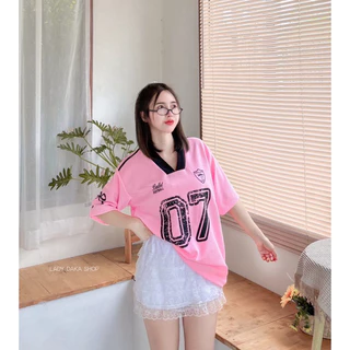 ส่งจากไทย เสื้อกีฬาแขนสั้น 07 คอวี ขนาดฟรีไซส์อก44