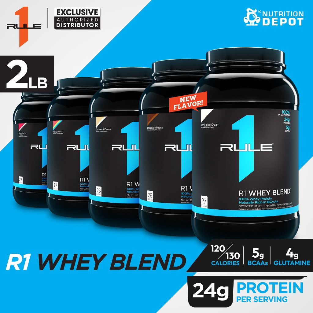Rule1 Whey Blend 2lb - เวย์โปรตีนเสริมสร้างกล้ามเนื้อ