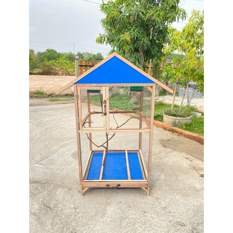 กรงนก กระรอก ขนาด 100*50*50 มีถาดรอง มีบ้าน แถม 1 หลัง ราคา 1,390 บาท