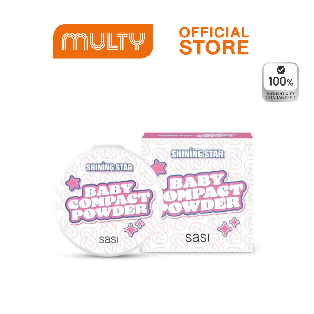Sasi-Shining Star Baby Compact Powder แป้ง แป้งเด็กอัดแข็ง เนื้