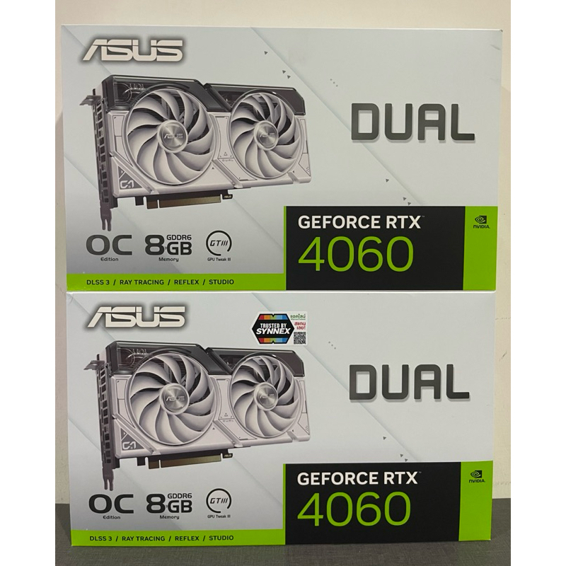 VGA (การ์ดแสดงผล) ASUS DUAL GEFORCE RTX 4060 WHITE OC EDITION 8GB GDDR6 (มือสอง) ประกันศูนย์ไทย