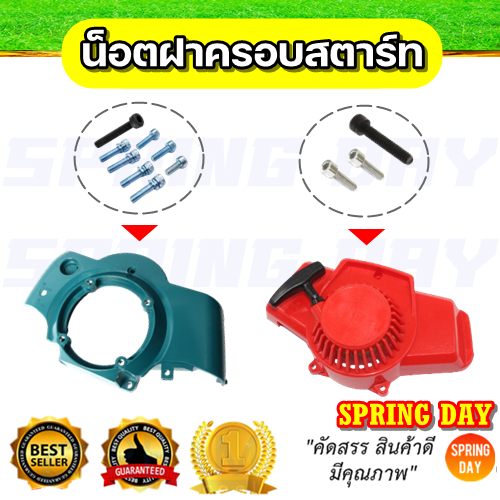 น็อต สกรู ลานสตาร์ทเครื่องตัดหญ้า 411 น็อตชุดสตาร์ทเครื่องตัดหญ้า 411 น๊อตยึดฝาครอบสตาร์ทเครื่องตัดหญ้า NB411 RBC411
