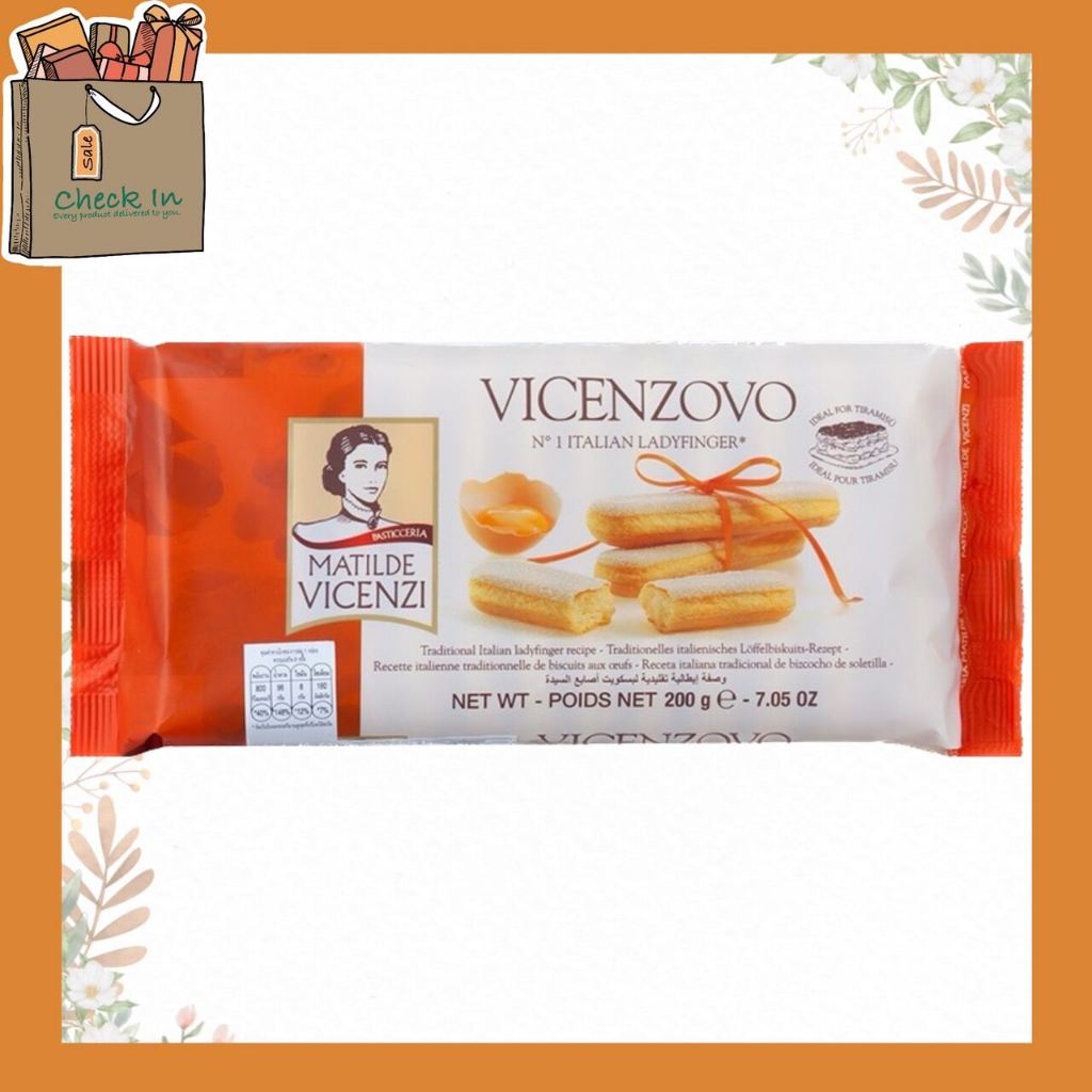 มาทิลดี้ วีเซนซี่ Matilde Vicenzi Vicenzovo N Italian Lady Finger 200 กรัม แพนเค้ก ทำขนม ขนม