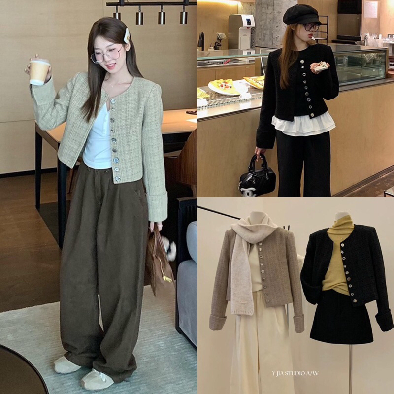 Blazer แขนยาวแต่งกระดุมรุ่น 5067 TAG : Y.JIA STUDIO 🇰🇷