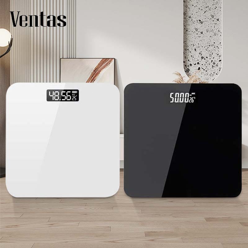Ventas เครื่องชั่งน้ำหนักดิจิตอล กระจกใส 180kg วัดไขมัน เครื่องชั่ง ตาชั่งน้ำหนัก เครื่องชั่งดิจิตอล เครื่องชั่งนน
