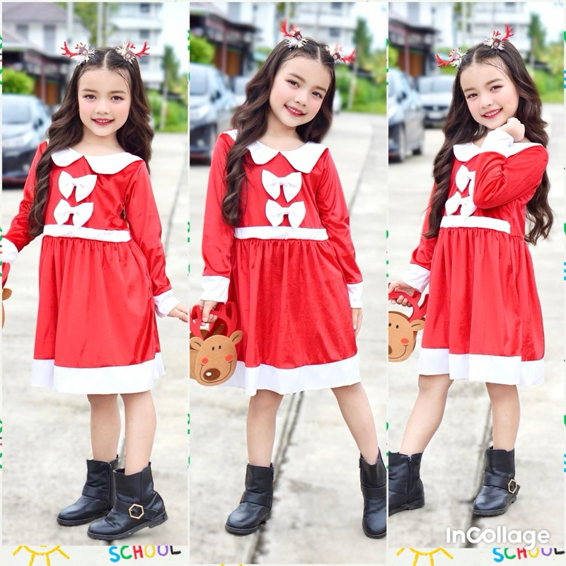 ชุดเจ้าหญิง ชุดเด็ก คริสมาสต์ น่ารัก 2-7 ขวบ