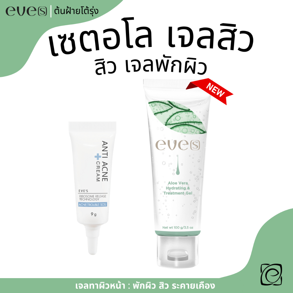 eve’s เซตเจลสิวอีฟส์ + อโลอีฟส์ ปลอดพาราเบน น้ำยาทำความสะอาดสิว – โปรปัง