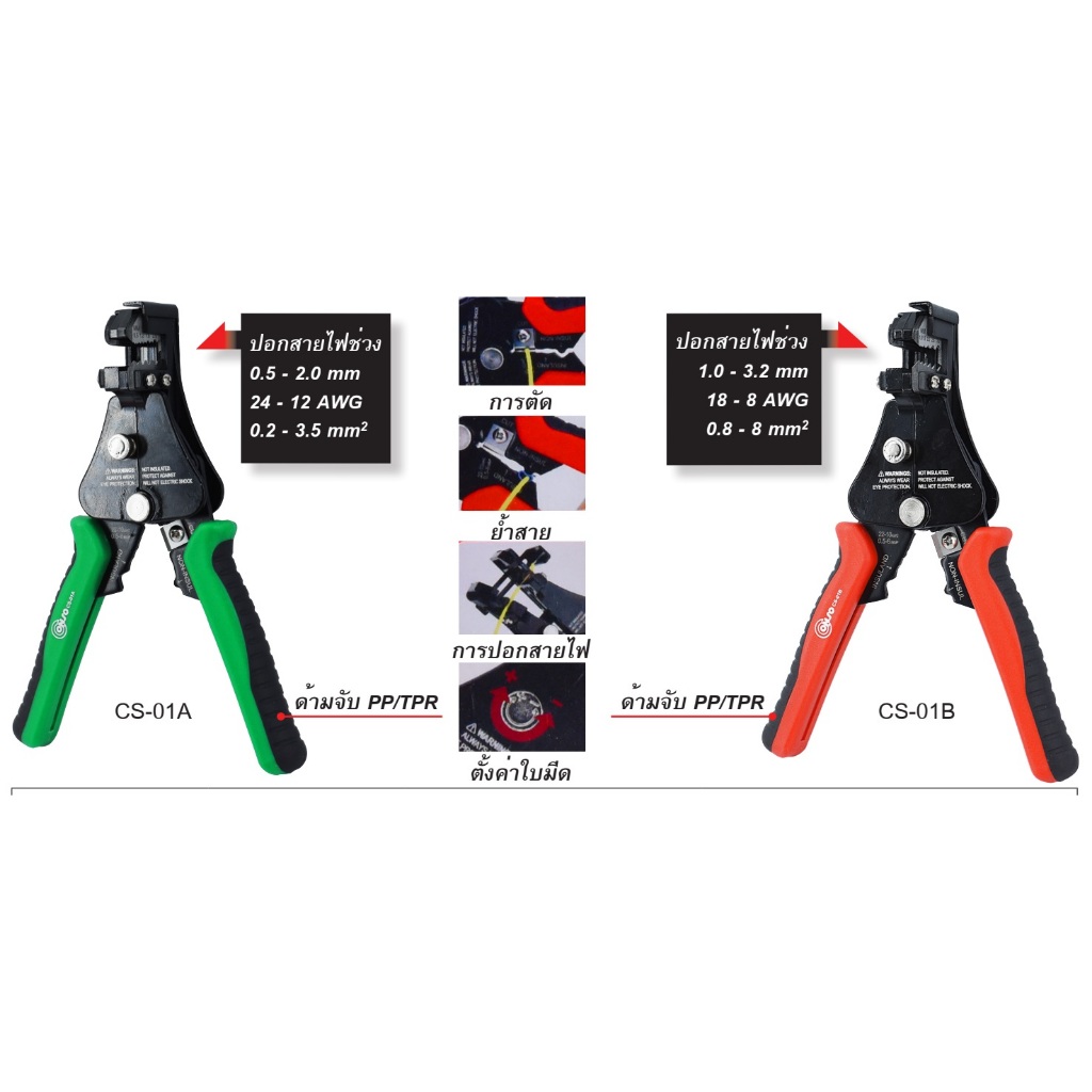 CONSO คีมปอกสายออโตเมตริก ขนาด 7" CONSO รุ่น CS-01 B และรุ่น CS-01A