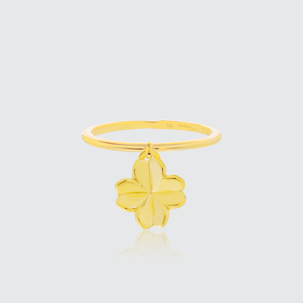 ORIGAMI LUCKY RING แหวนห้อยจี้ลายกระดาษพับ สัญลักษณ์แห่งความโชคดี และ ความสุข 13 ลาย สีทอง 18K Gold