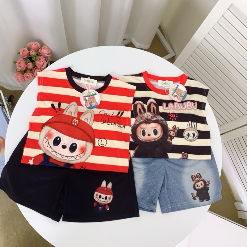 ชุดกล้าม ลาบูบู้ ลูกชาย น่ารัก มา 2 สี ไซร์ 110-160