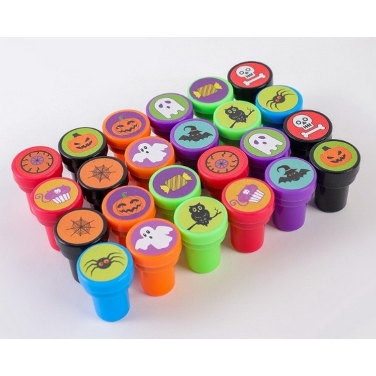 แสตมป์ฮาโลวีนหมึกในตัว Halloween Stamp 24 ชิ้น พร้อมกล่อง ปั๊มๆ แปะๆ สร้างสรรค์ผลงานรูปต่างๆ อย่างง่ายดาย