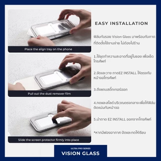 Vision Glass ฟิล์มกระจกไอโฟน ฟิล์มกระจกเต็มจอ HD Clear ใส และ Privacy กันเผือก สำหรับ iPhone