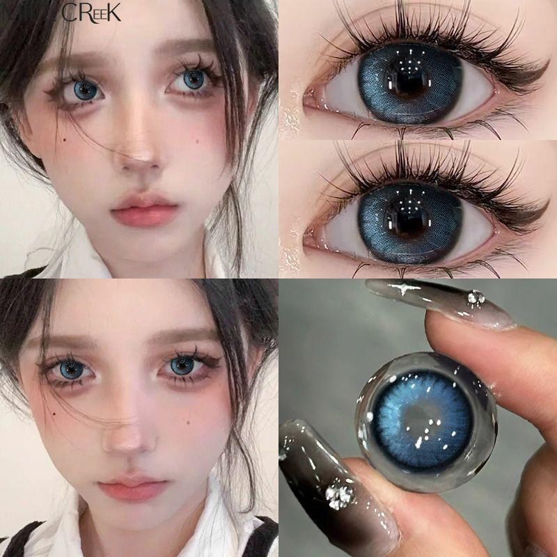 ✅COD [จัดส่ง2-3วัน] MILL CREEK คอนแทคเลนส์ สีน้ำเงิน 14.2mm 0.00องศา 12 เดือน ใส่สบาย คอนแทคเลนส์สี