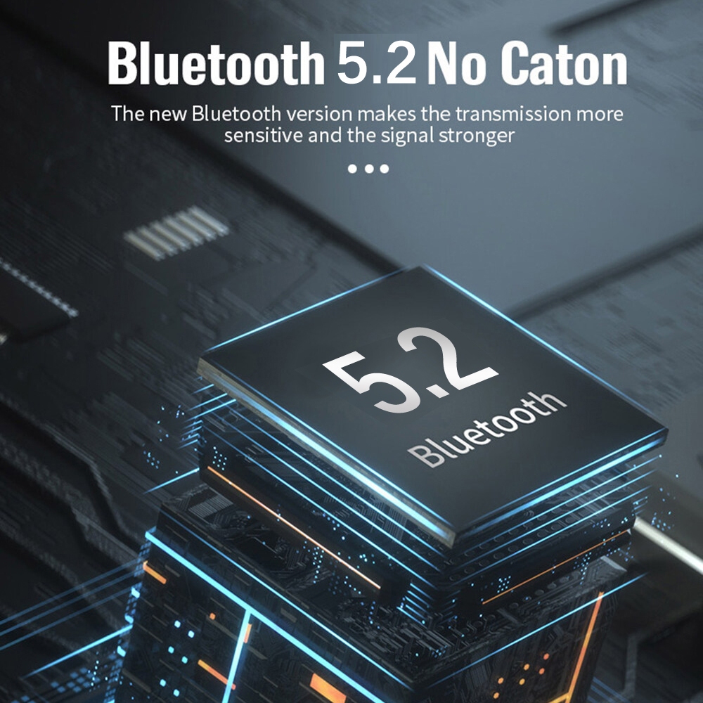 ใหม่ Bluetooth 5.2 เครื่องรับสัญญาณเสียง AUX USB เอาต์พุตคู่สเตอริโอในรถยนต์การโทรแบบแฮนด์ฟรี
