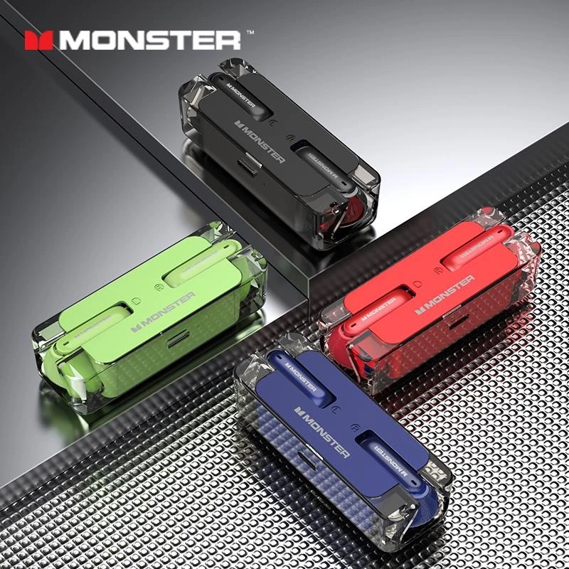 Monster XKT08 หูฟังบลูทูธไร้สาย บลูทูธ5.3 คุณภาพเสียงดี สําหรับกีฬา เล่นเกม การโทร ลดเสียงรบกวน รูปที่ 2