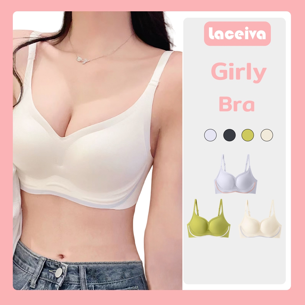 Laceiva Bra เจลลี่บรา ไร้โครง หน้าอกเล็ก A เปลี่ยนเป็น C ใส่สบาย เนื้อผ้านิ่ม เก็บทรงดี Bar-051