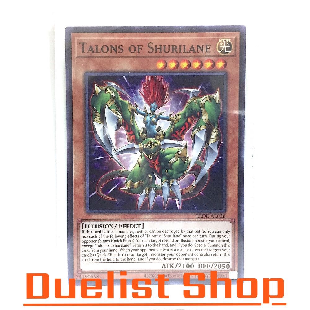 Talons of Shurilane (N) Monster Light Level6 [Illusion/Effect] ชุด LEDE-AE028 การ์ดยูกิโอ (Yu-Gi-Oh!) OCG Asia ENG