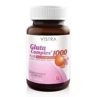 แท้ VISTRA Gluta Complex 1000 PLUS Red Orange Extract หมดอายุ ปี26-27