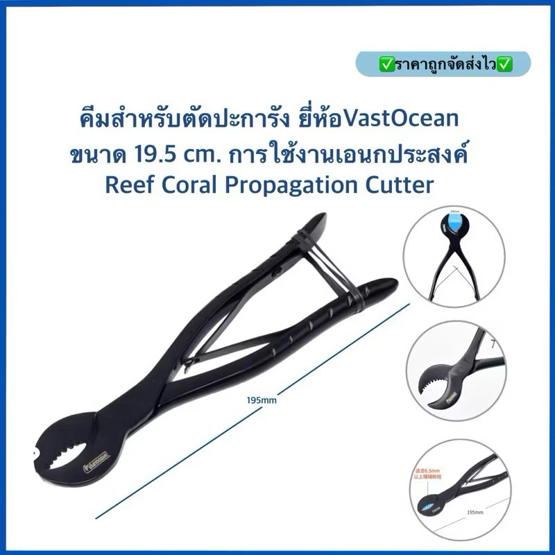 คีมสำหรับตัดปะการังคุณภาพสูง ยี่ห้อVastOcean  ขนาด 19.5 cm. การใช้งานเอนกประสงค์ Reef Coral Propagat