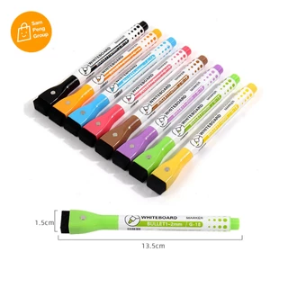 ปากกาไวท์บอร์ด พร้อมส่ง ปากกาลบได้ มีแปรงลบในตัว มีแม่เหล็ก ติดตู้เย็น ปากกายางลบ Whiteboard maker