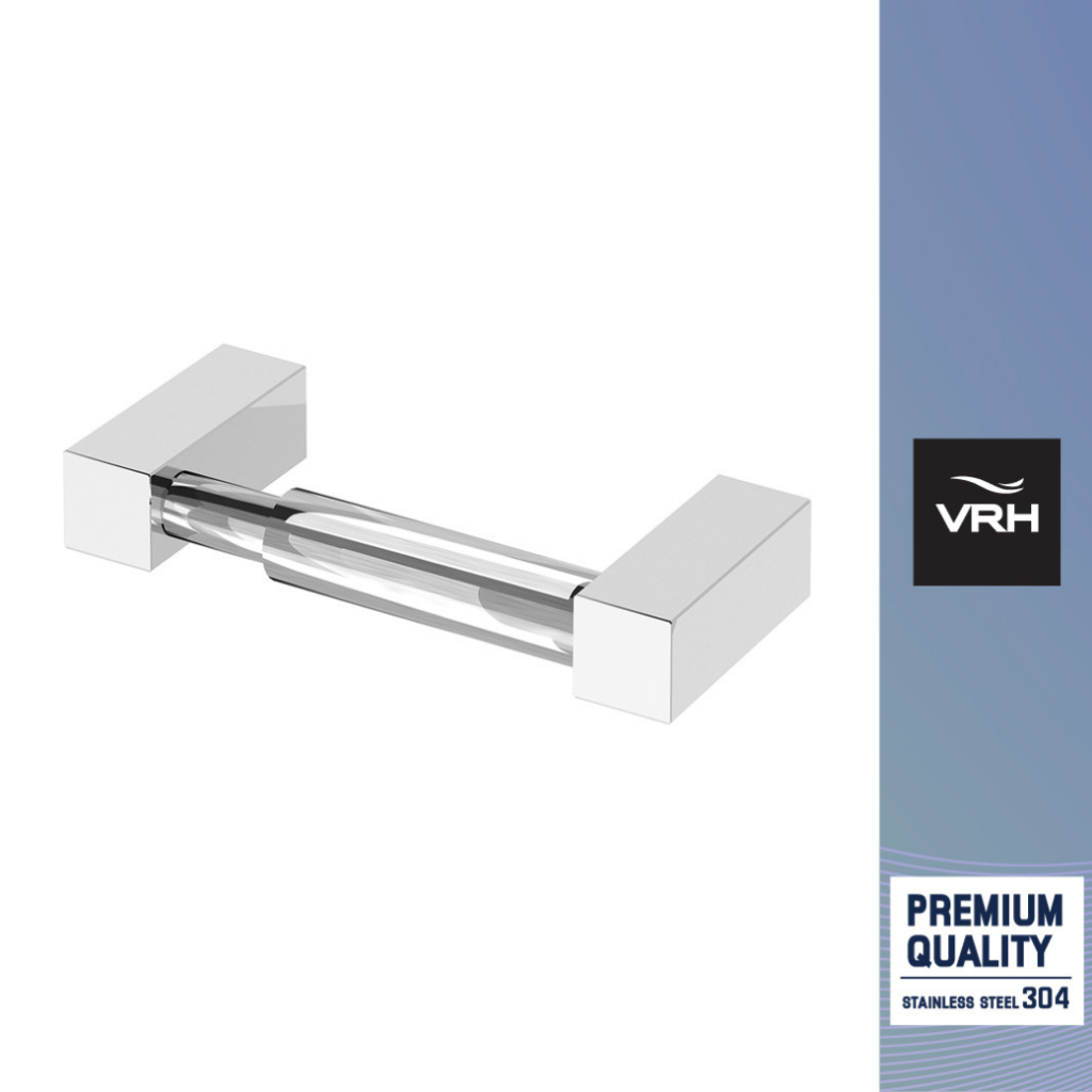 VRH ชุดแกนใส่กระดาษทิชชู่ สเตนเลส ขาสี่เหลี่ยมแกนสปริง (ห่อแอร์) รหัส FBGHS-0107AP (Clearance Product)