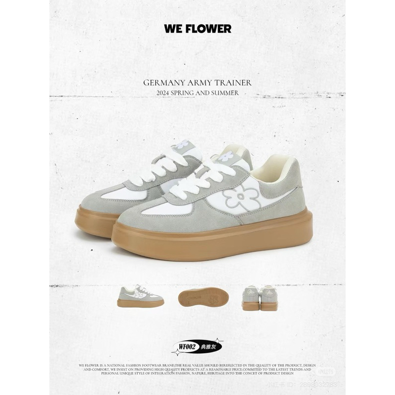 รองเท้า WE FLOWER รุ่น WF002 สีเทา