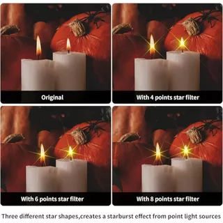 Star Filter by DHD ฟิลเตอร์เพิ่มเอฟเฟ็กซ์แสงแฟลร์ 4/6/8 แฉก HD Slim Star Filter