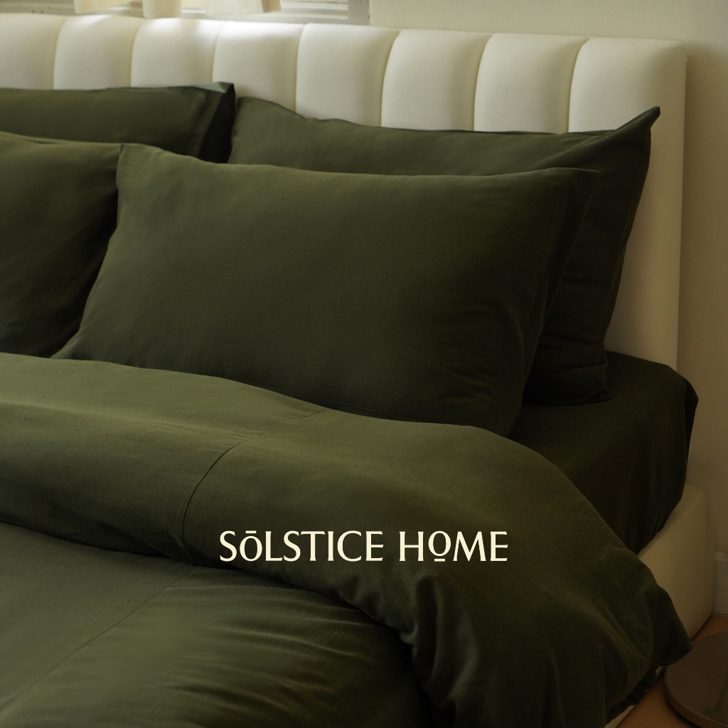 (สั่งตัด 2-3วัน) ชุดผ้าปูที่นอน / ปลอกผ้านวม / ปลอกหมอน Solstice Home ผ้า Plain Cotton สีพื้น ราคา ถูกที่สุด ดีลบีเคเค แกลเลอรีภาพที่ 6