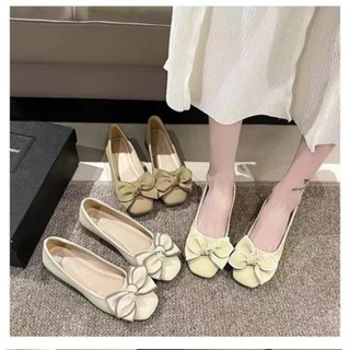 civicera_dudushop2 รองเท้าคัทชู แต่งหน้าโบว์พร้อมส่ง เรียบง่…