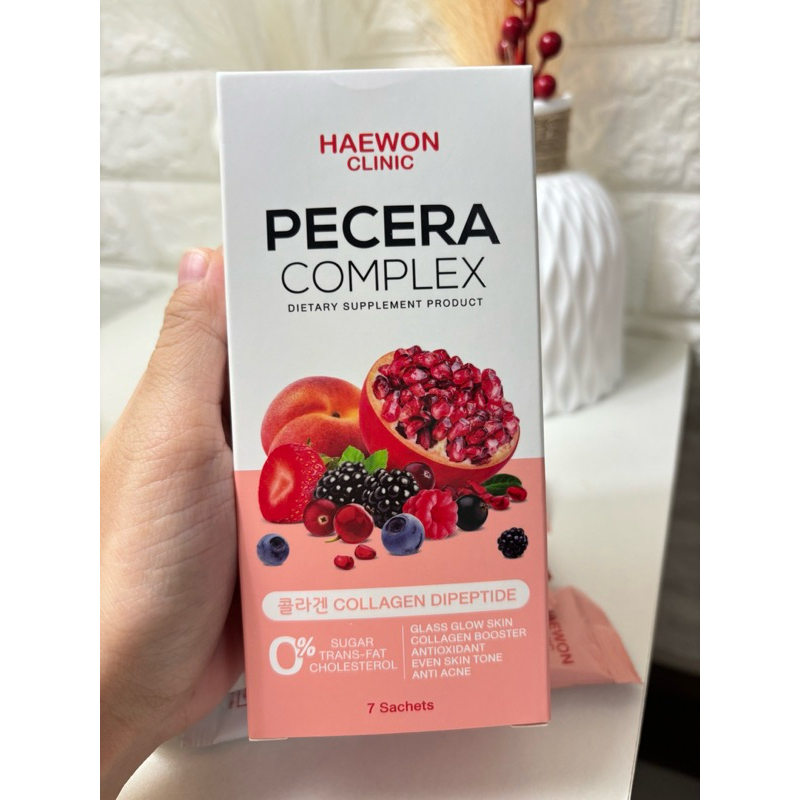 เหลือ6ซอง Haewon Pecera Complex พีซเซรา แฮวอน คลินิก คอลลาเจน ผิวกระจก ผิวใส ผิวโกลว์ ฉ่ำน้ำ กระตุ้น