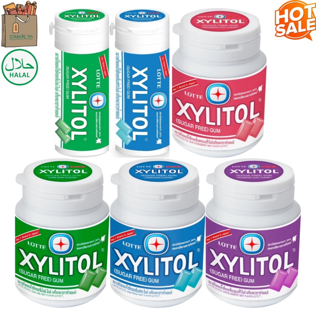 Lotte Xylitol ลอตเต้ ไซลิทอล เฟรชมินต์ ไลม์ มินต์ บลูเบอร์รี่ มินต์ สตรอเบอร์รี่ มินต์ หมากฝรั่ง ป้องกันฟันผุ สุดชื่น