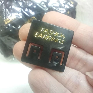 แป้นต่างหู แพค 100 ชิ้น พิมพ์ Fashion earrings มีสีขาวและดำ