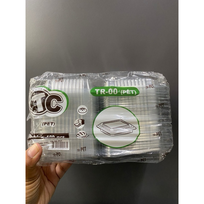 กล่องใส กล่องเบเกอรี่ TC TR-00 (PET) (100ชิ้น/แพ็ค)
