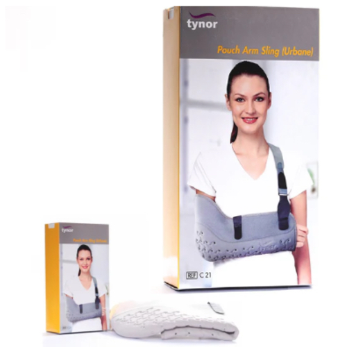 Tynor Pouch Arm Sling (C21) ไทนอร์ พยุงแขนอย่างดีแบบนุ่ม สีเทา 1 ชิ้น