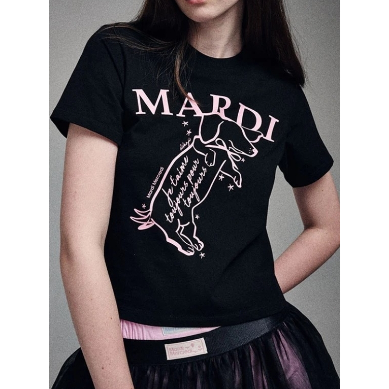 แท้ / พร้อมส่ง Mardi Mercredi SLIM TSHIRT SWING THE TAIL DDANJI