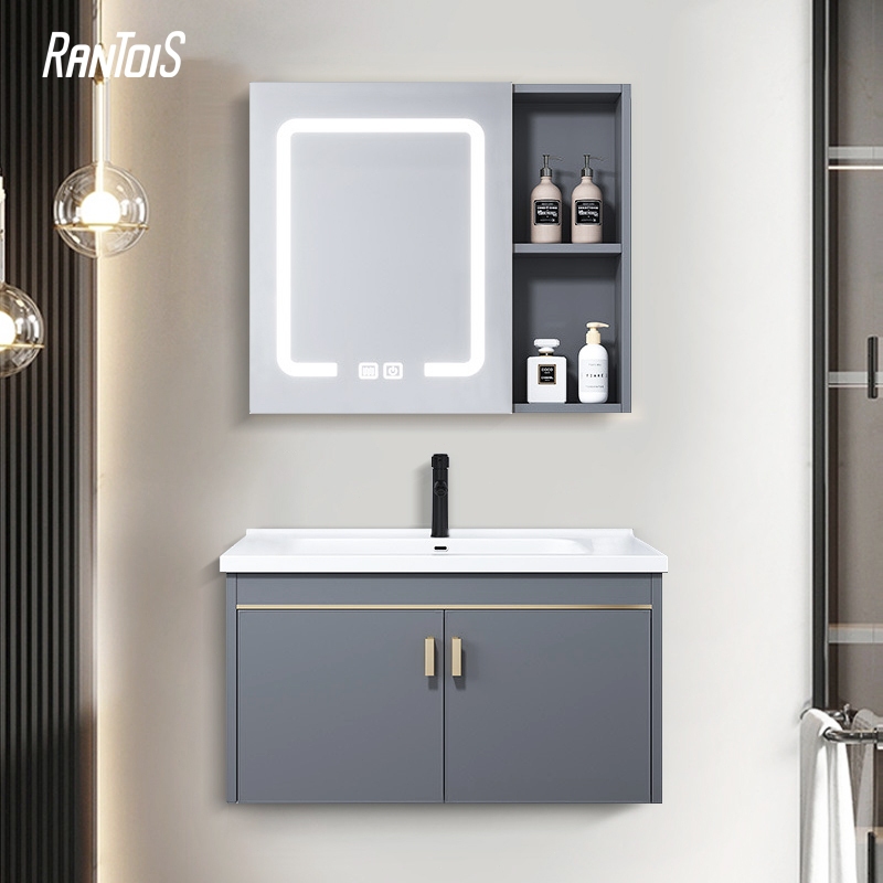 RANTOIS / ตู้ห้องน้ํา อ่างล้างหน้า ตู้อ่างล้างหน้า เค้าเตอร์อ่างล้างหน้า ชุดอ่างล้างหน้า ตู้เก็บของติดผนัง
