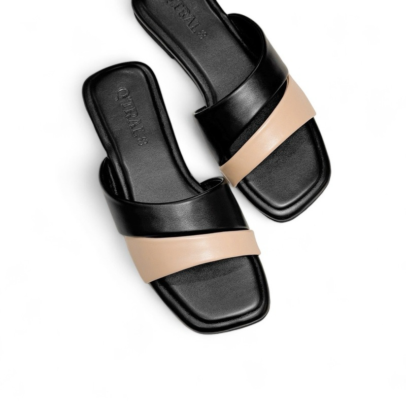 011 รองเท้าสวมทูโทน ใส่นุ่มสบายทรงสวยแบรนด์คิวทรัล Q'TRAL พร้อมส่งไซส์ 36-43 🛒