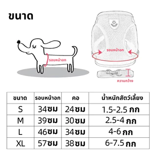 สายจูงแมวรัดอก จูงหมา สําหรับสัตว์เลี้ยง สุนัข แมว กระต่าย ขนาดเล็ก เสื้อจูงแมว ผ้าตาข่าย พร้อมสายจูง บสัตว์เลี้ยง