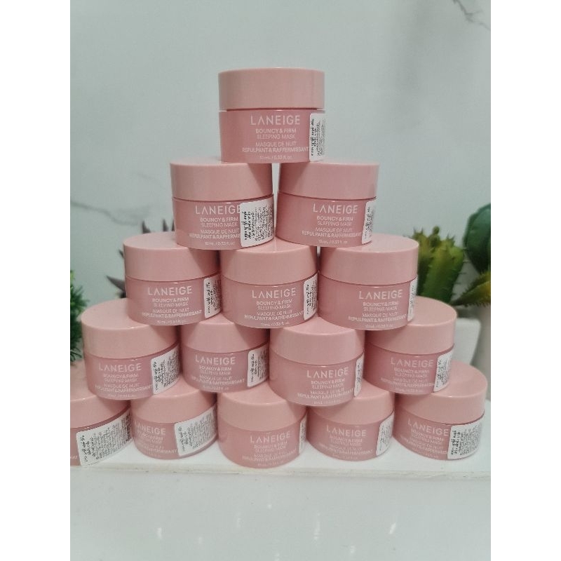 จัดโปรลดจุกๆๆ มีจำกัด laneige bouncing and firm sleeping mask 10 g สูตรใหม่แท้ฉลากไทย สินค้าจริงตามรูปนะคะ ผลิดปี2024ค่ะ
