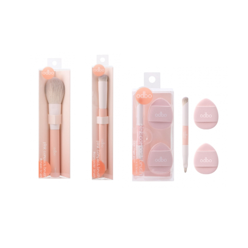 อุปกรณ์แต่งหน้า โอดีบีโอ ODBO PINK COMPACT BRUSH OD8042 OD8043 OD8044
