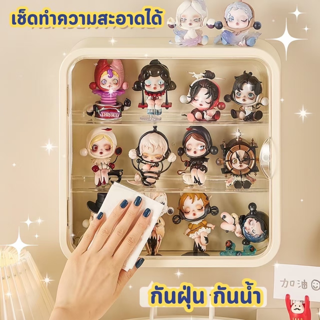 กล่องอะคริลิคใส กล่องโชว์ 3 ชั้น ที่เก็บโมเดล ที่โชว์โมเดล ฟิกเกอร์ ชั้นวางโมเดลอคริลิค ที่ใส่ของ และเก็บของ PET