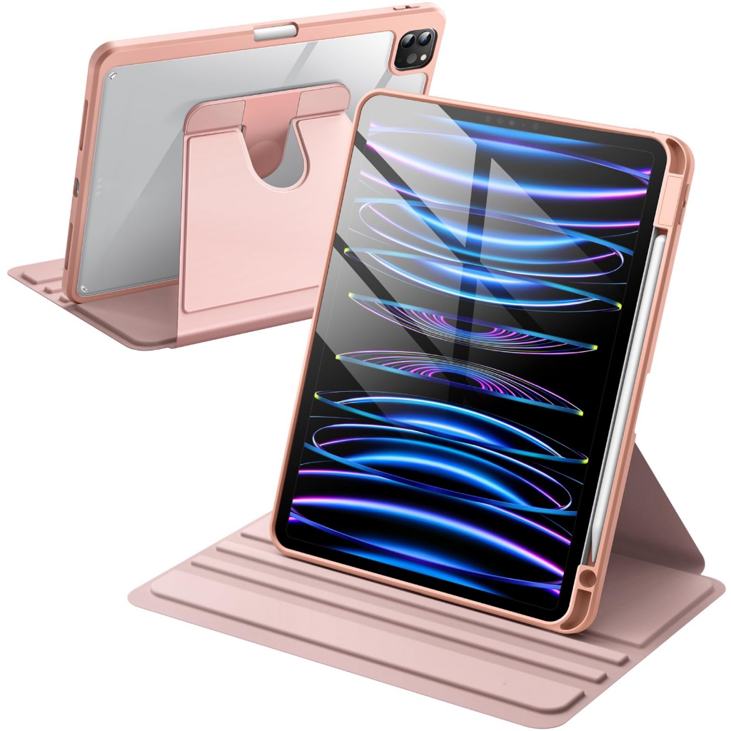 Fashioniceเคส Pad แบบหมุนได้ 360 องศา สีและดีไซน์พิเศษ for Air m2 pro11 m4 2024 air4/5 Gen10 Gen9