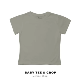 Memee ~ เสื้อยืดผ้าคอตตอน Baby Tee (สีพื้นไม่มีลาย)เสื้อผู้หญิง