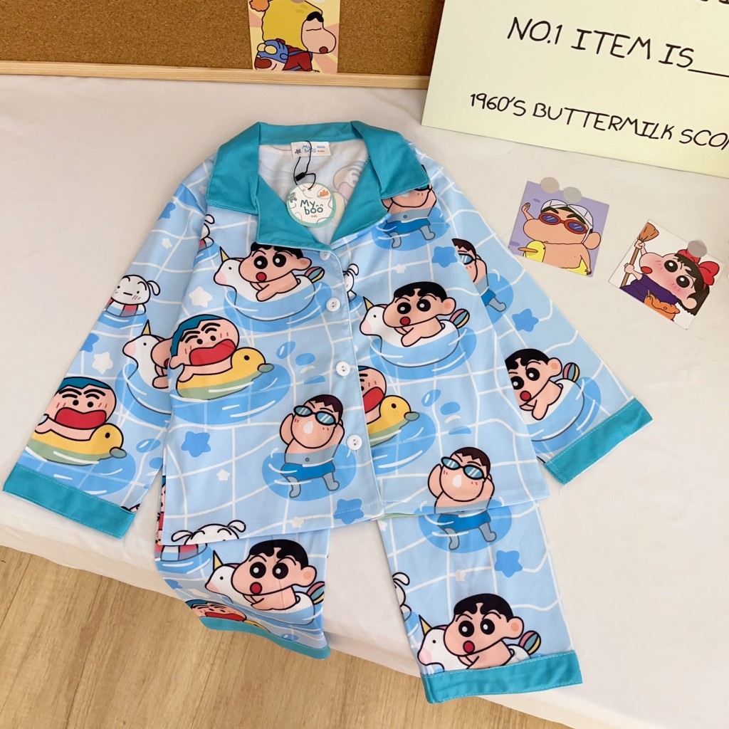 ชุดนอนเด็ก ลายชินจัง คอลใหม่น่ารักมากก ลูกสาวลูกชายใส่ได้ No.497