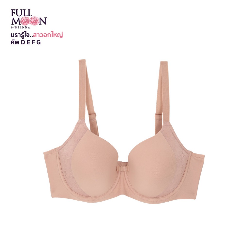 WIENNA FULL MOON BRA New Arrival DailyWear NB91412 บรารู้ใจสาวอกใหญ่ บราคัพใหญ่ ไซซ์ใหญ่ สีนู้ดอมชมพู