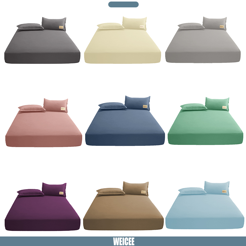 WEICEE ผ้าปูที่นอน ผ้าปูที่นอนกันไรฝุ่น มี3.5ฟุต/5ฟุต/6ฟุต ชุดผ้าปูที่นอน คุณภาพดี พร้อมส่ง - รูปที่ 5
