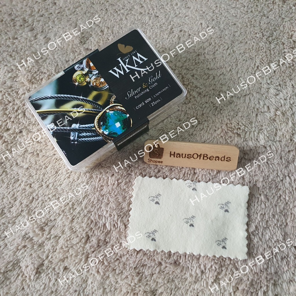 ⭐️พร้อมส่ง ของแท้ 100%⭐️ WKM ผ้าคอตตอนทำความสะอาด เงิน, ทอง, โรสโกลด์, Pandora (แบบแบ่งขาย)