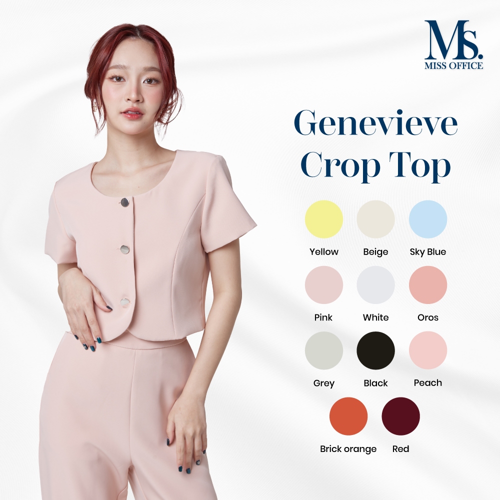 [ส่งฟรี] Miss Office เสื้อแขนสั้นติดกระดุม (MT-252)